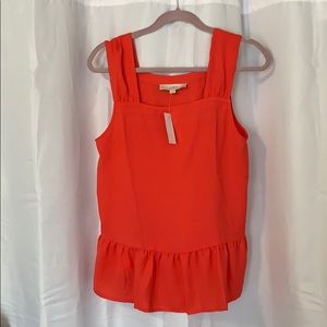 Loft peplum tank